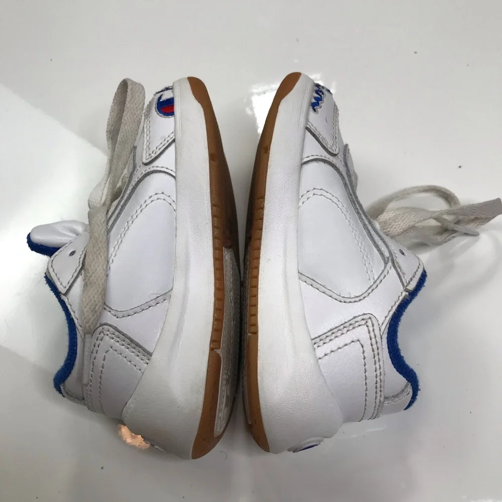 Kids White and Blue Sneakers - Champion Style